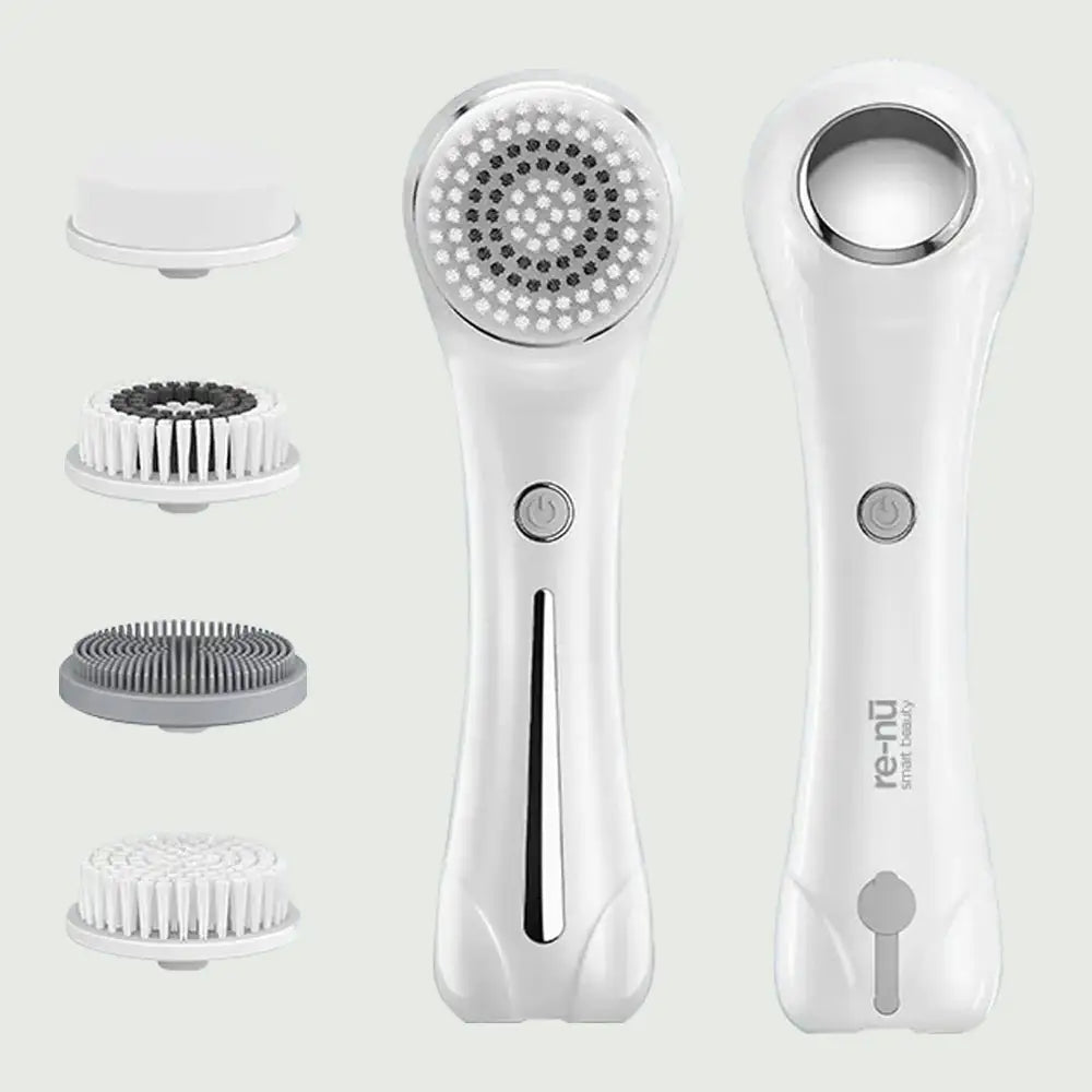 Rotating brush head of PureSpin device designed for deep pore cleansing.