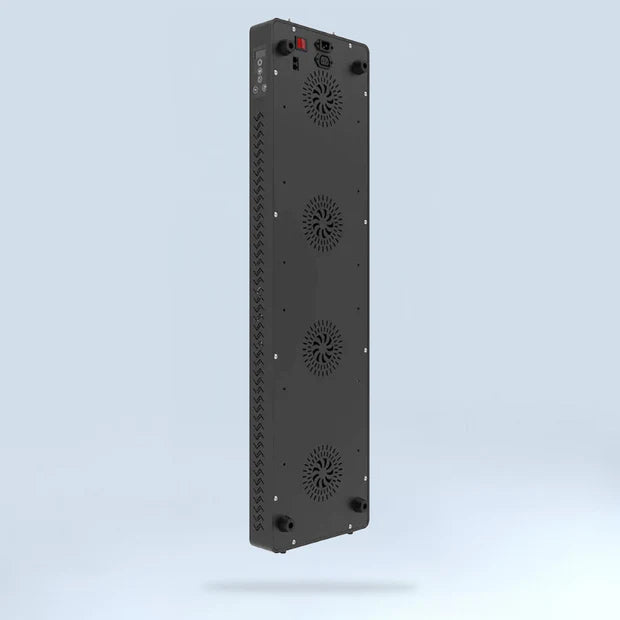 Back view of the LED Red Light Therapy Panel Elite - Extended Coverage, featuring ventilation design and power input for safe and efficient operation.