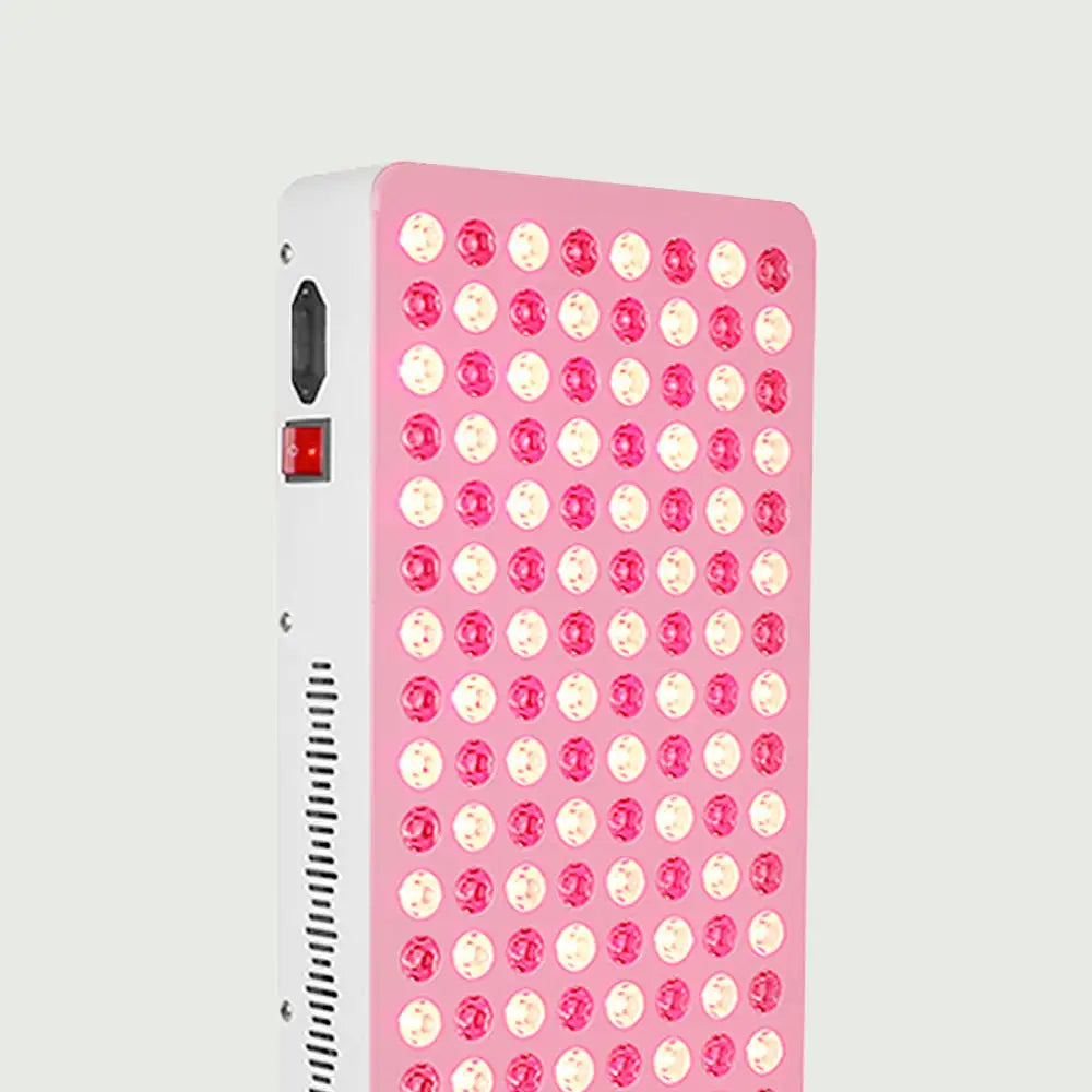 Close-up of Side view of slim, vertical LED Red Light Therapy Panel Pro