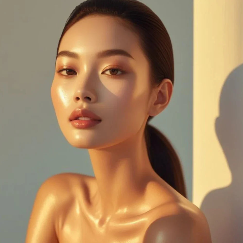 Satisfied user showcasing glow after using PurePulse Elite Sonic Brush with Heat