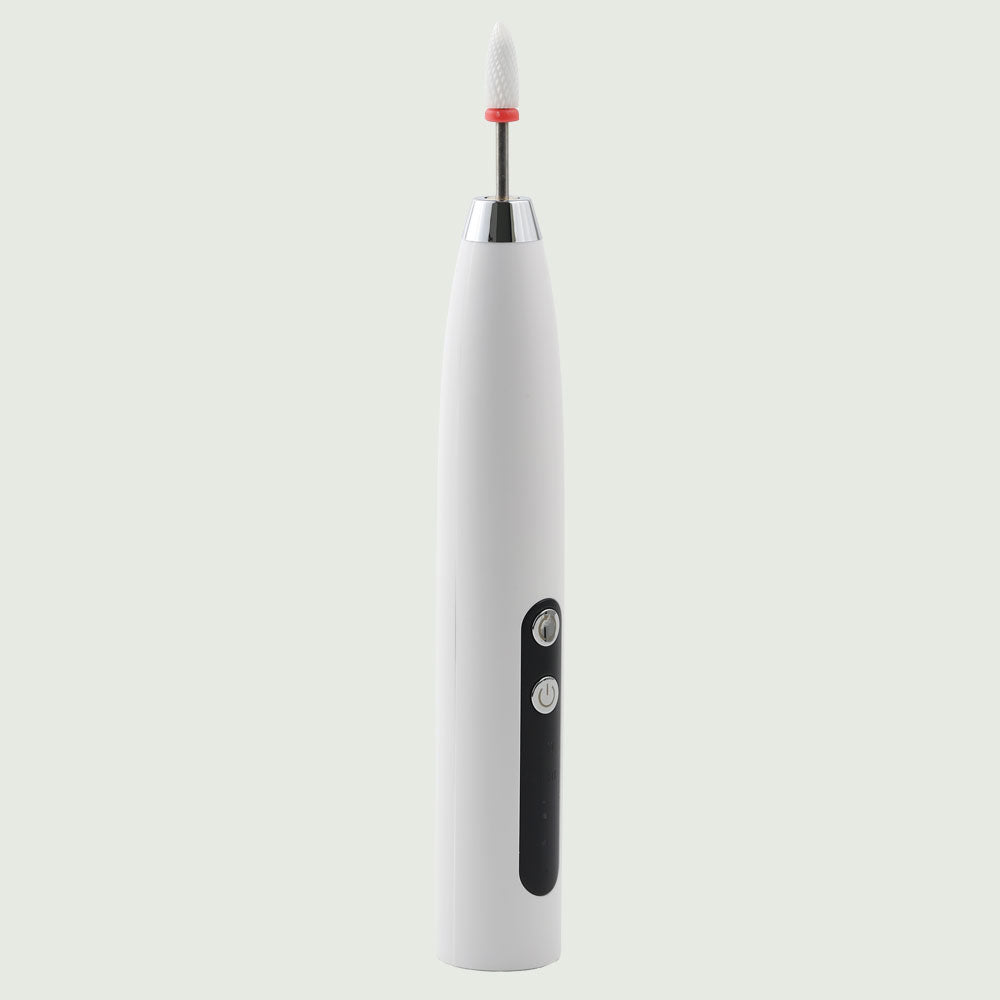 Dual Motion Electric Nail Drill from re-nū Smart Beauty, featuring a sleek, ergonomic design with adjustable speed settings for precise and efficient nail care.