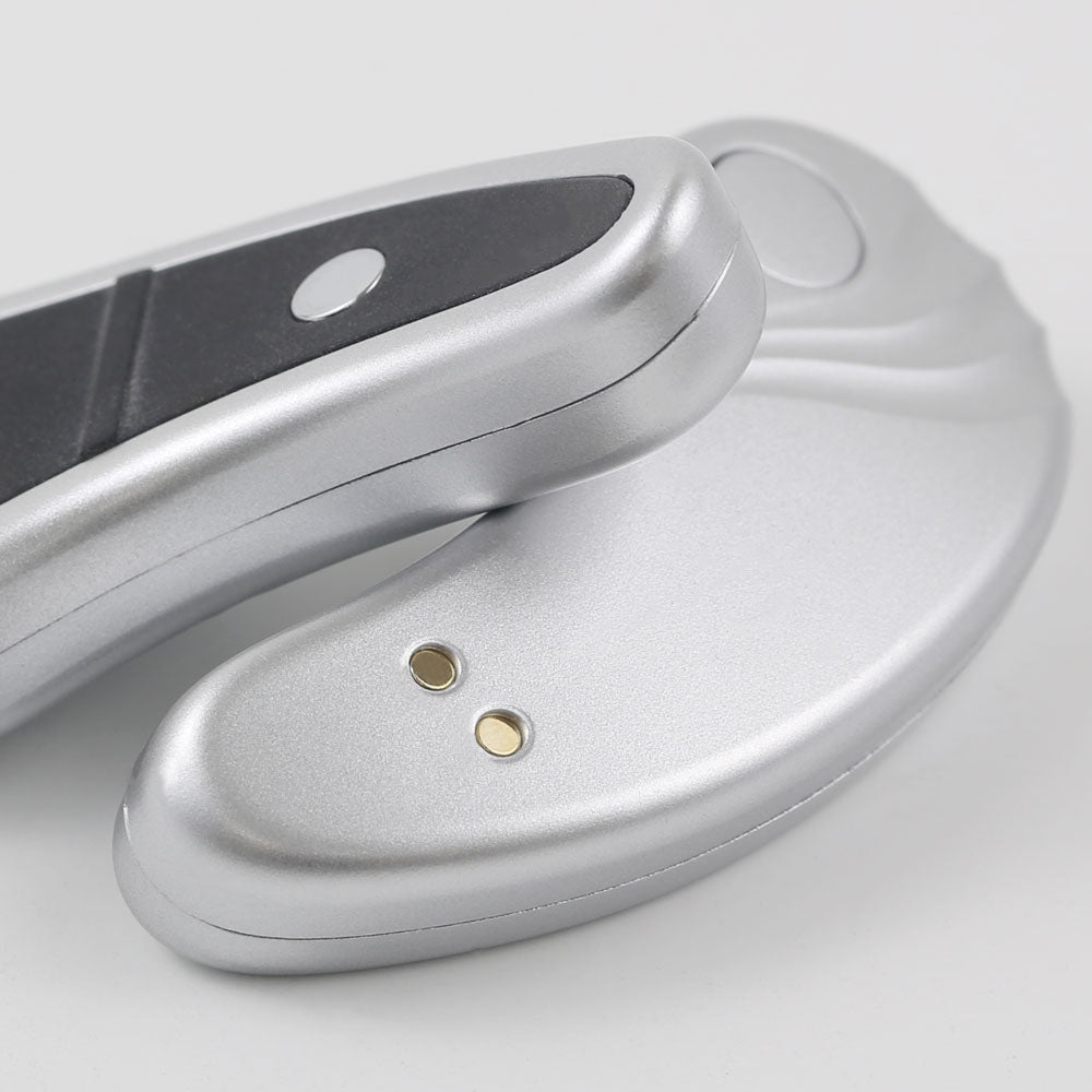 Close-up view of two GlowUp LED/EMS Under Eye Anti-Aging Pads, showcasing both LED and MS technologies.