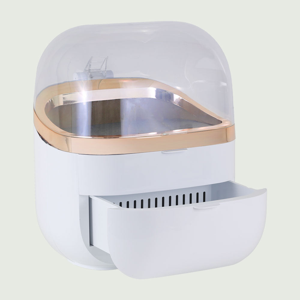 GlowUp Skin Care Fridge – sleek white mini fridge with dome top and compact design for skincare and cosmetics cooling.
