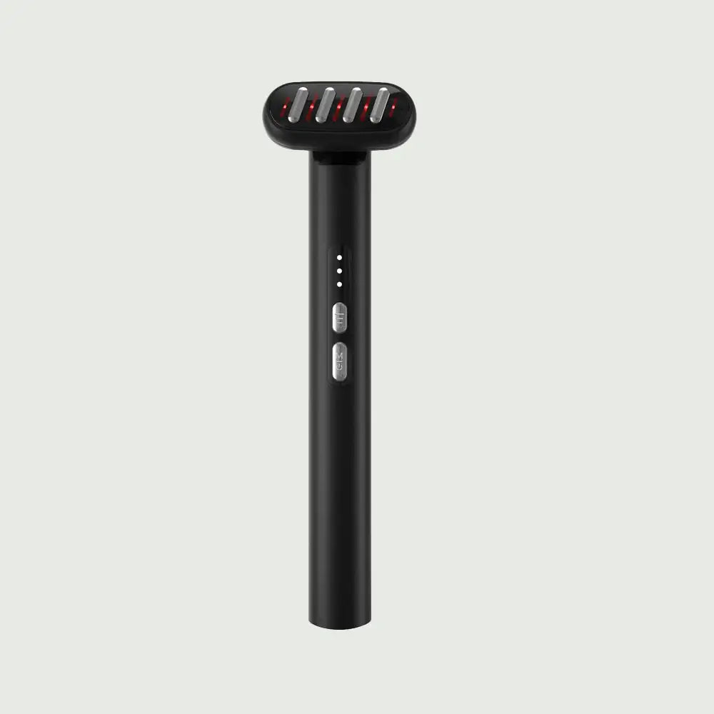 Front view of the LED Light Therapy Wand showing sleek design with visible red and blue light indicators.