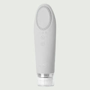 Silicone Facial Cleansing Brush with soft-touch bristles, massage beads, and power button