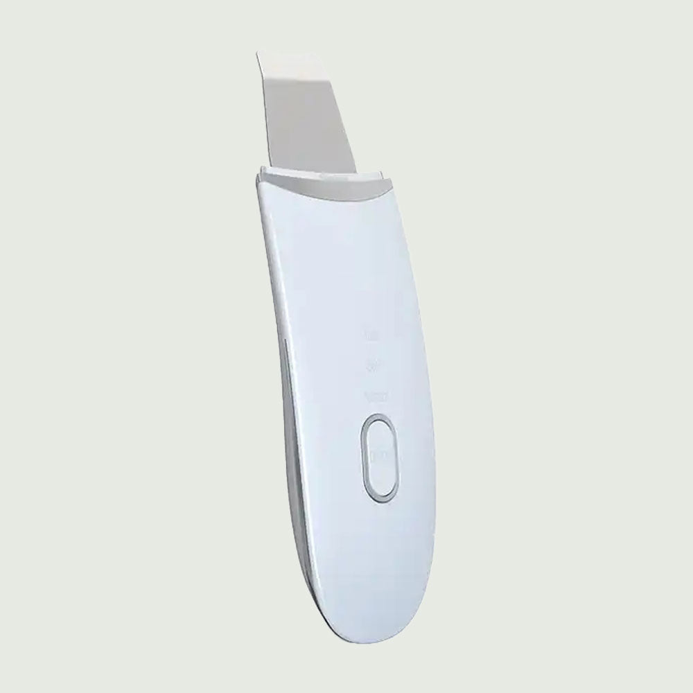 Ultrasonic Scrubber with Wireless Charge Base, featuring easy to use controls and ergonomic design.