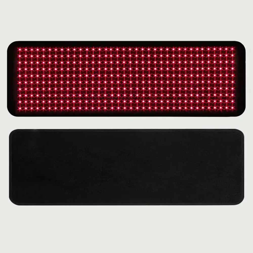 360 LED Red Light Therapy Belt laid flat, showing full LED coverage and flexible strap design for body wrapping