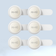 Four buttons labeled "re-nu" designed for use with Mask LED Light Therapy equipment.