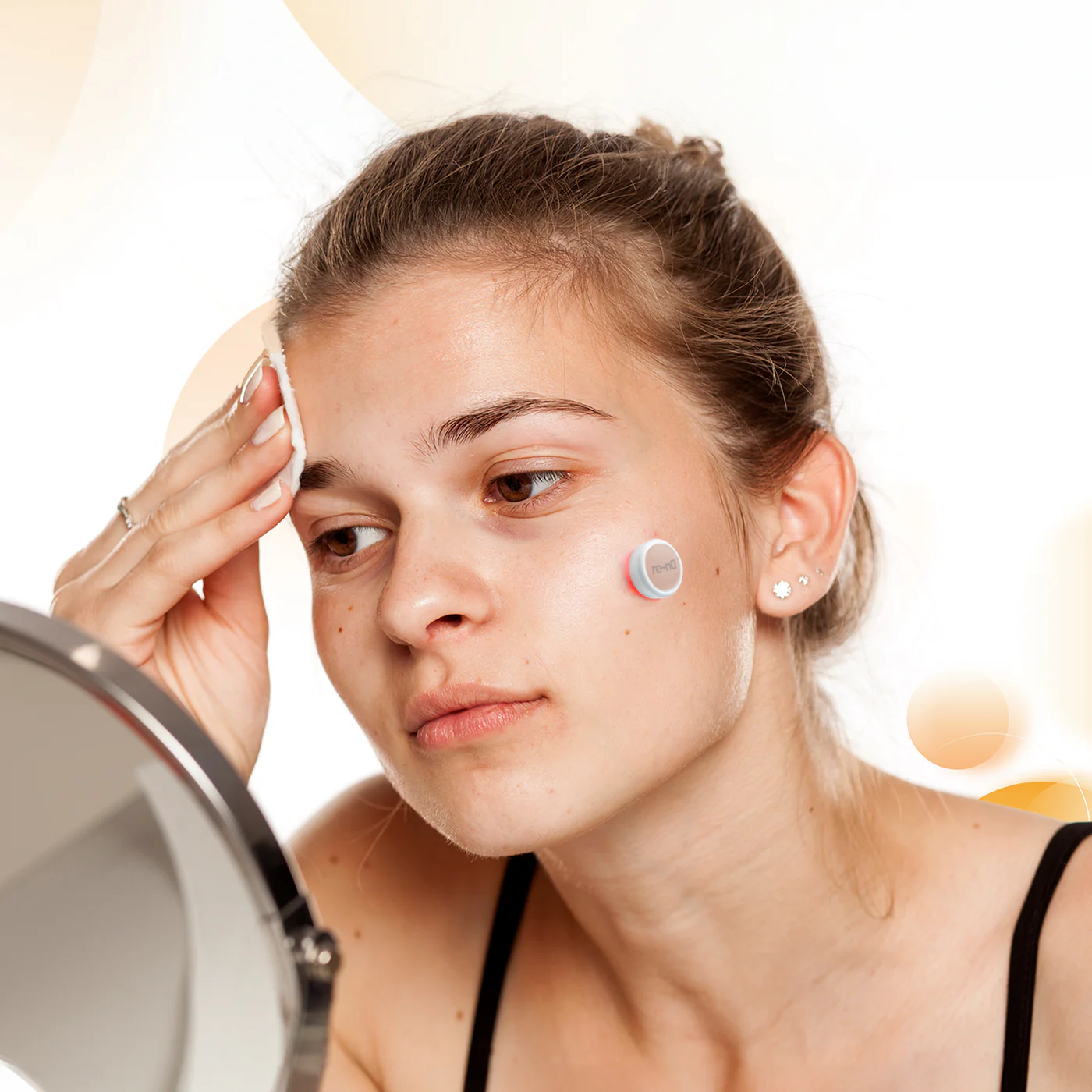 A family enjoying time together, featuring both children and adults, with a focus on Mask LED Light Therapy.