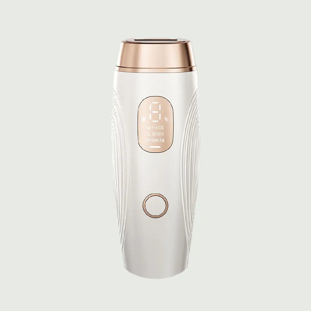 Front view of IPL Hair Removal Device with Ice Cooling Tech – showing upper flash window and smooth design