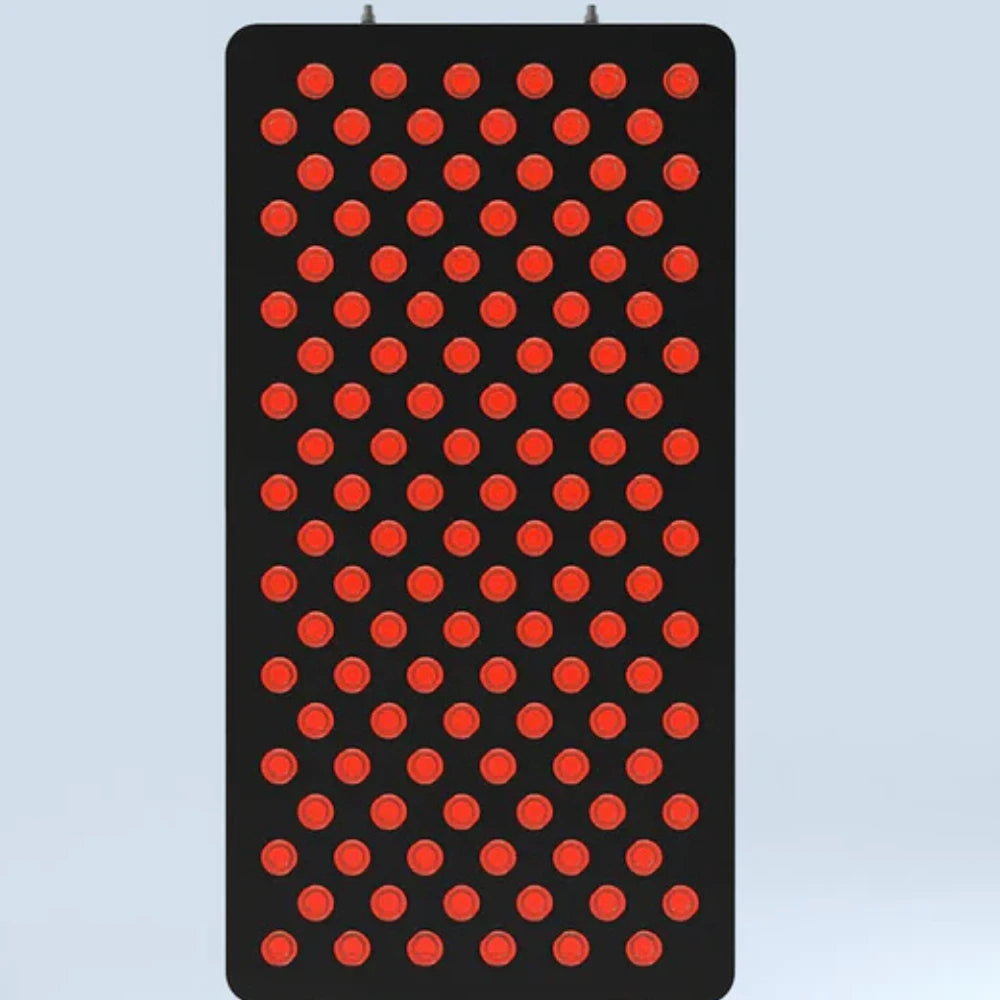 Close-up of 660nm red and 850nm NIR LED bulbs on the LED Red Light Therapy Panel Elite – Targeted Relief for targeted skincare and pain relief