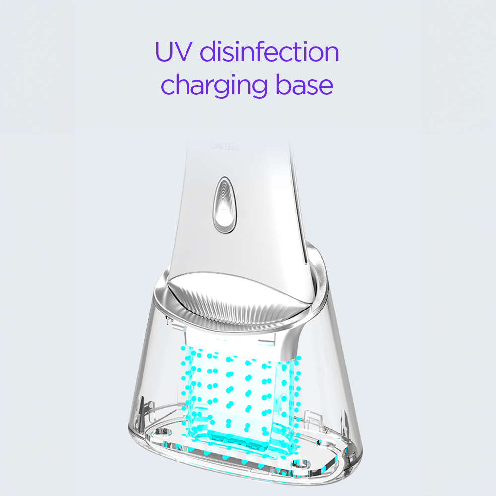 Ultrasonic Skin Scrubber with UV Base