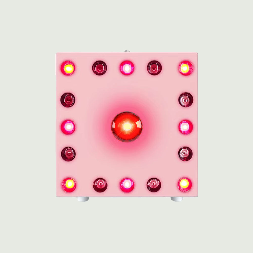 Front-facing view of the Clinical Grade Red LED & COB Light Therapy Panel, showcasing the compact design and LED grid layout for home skincare