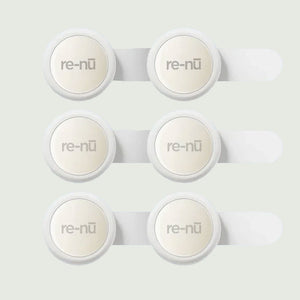 Set of six re-nu GlowUp Acne LED Patches, featuring the easy-to-use adhesive application tabs.