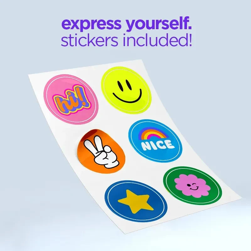 Fun and fresh customizable stickers for the GlowUp Acne LED Patch, allowing users to personalize their LED acne treatment device.