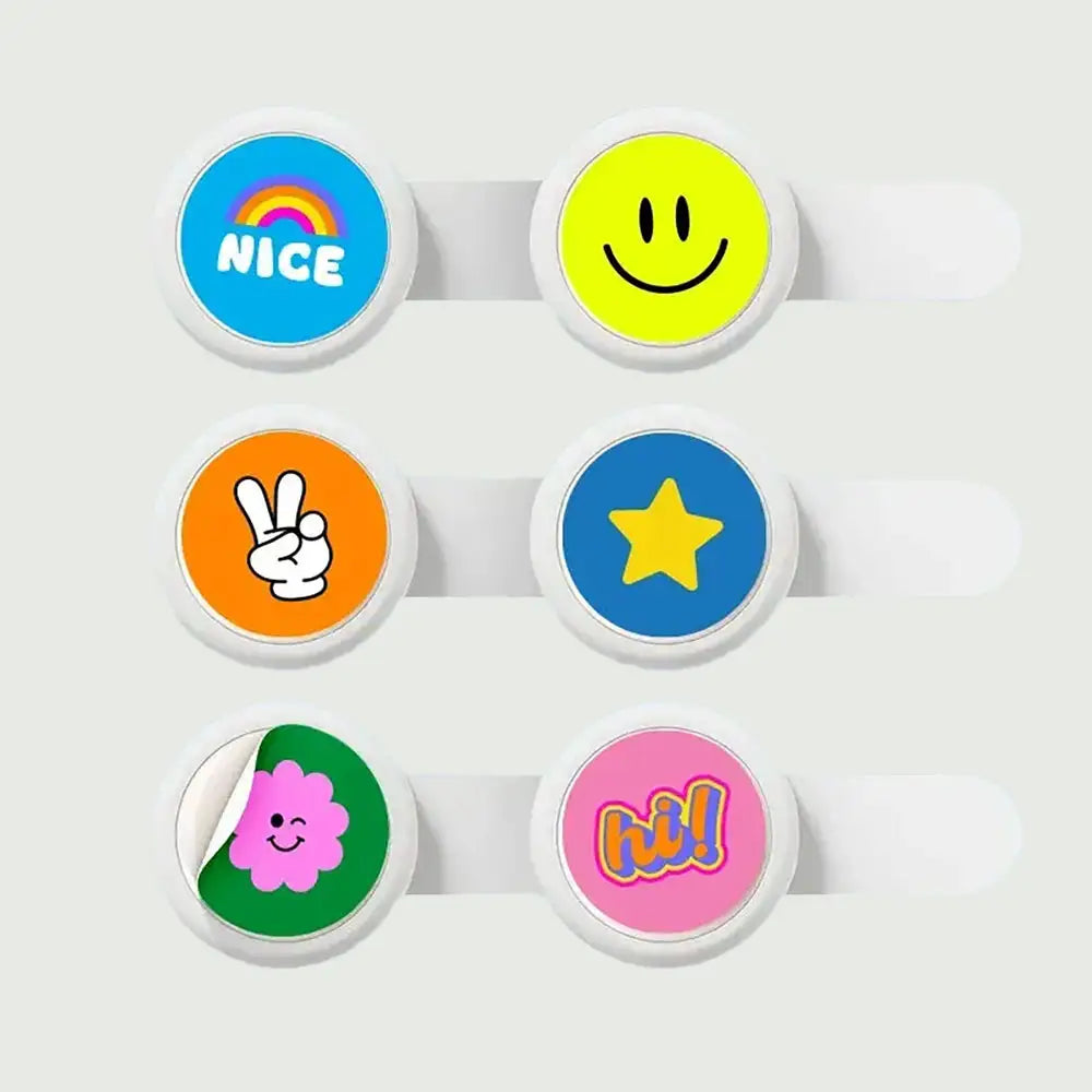 GlowUp Post-Acne LED Patch with stickers applied.