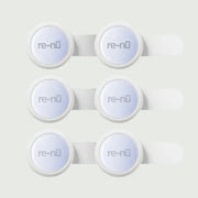 Set of six re-nū LED acne spot treatment patches designed for targeted light therapy use with LED face masks.