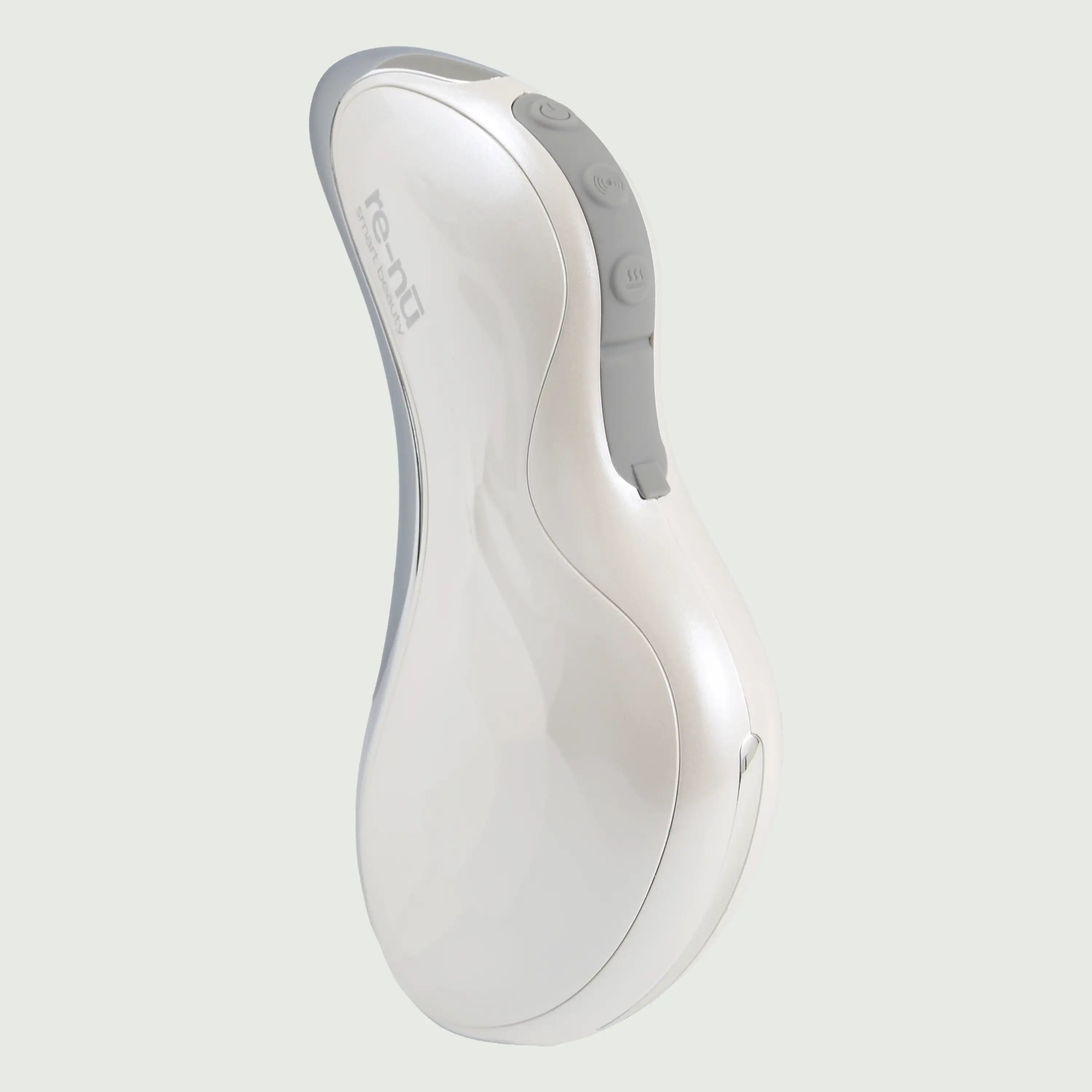 Side profile of the Heated Sonic Gua Sha device, highlighting its slim shape, ergonomic curve, and easy-to-hold design.