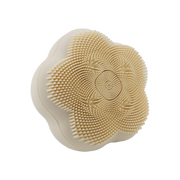 Angled video of the Rotating Sonic Cleansing Brush, highlighting the ergonomic shape, silicone bristles, and rotating massage beads in action