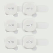 Set of six re-nu Smart LED Recovery Patches, with pul tab and adhesive backing strip.