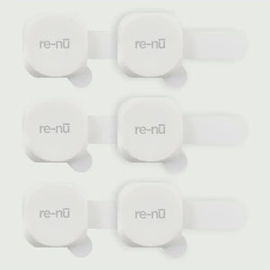 Set of six re-nu Smart LED Recovery Patches, with pul tab and adhesive backing strip.