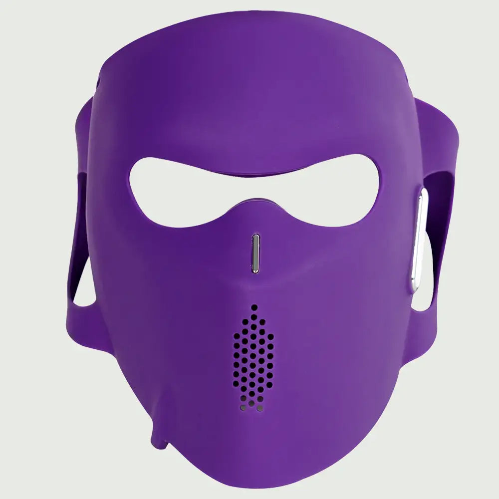 Front view of the re-nū Silicone LED Face & Neck Mask showing flexible design and full coverage.