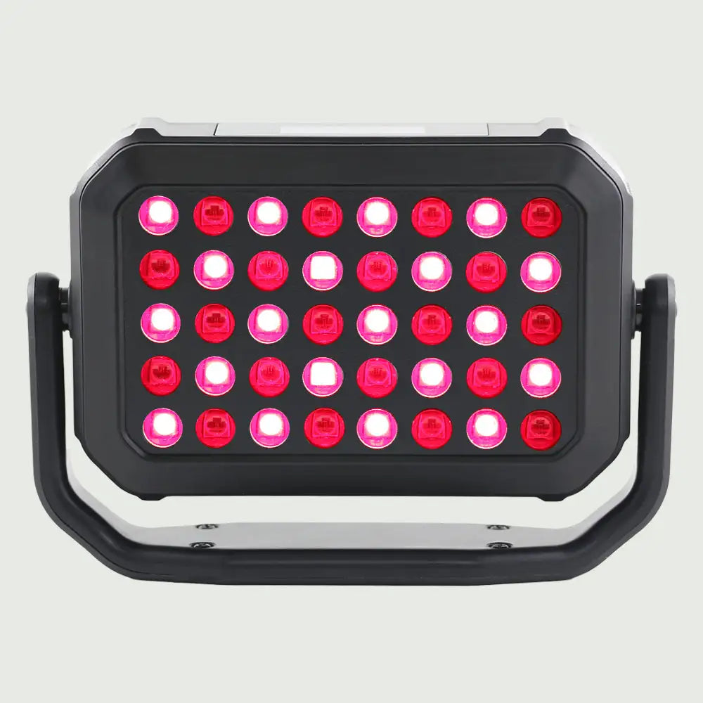 Front view of the UltraCompact LED Red Light Therapy Panel, showing the grid of dual-wavelength LEDs.